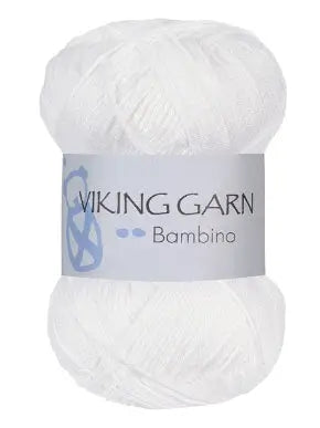 Viking garn, Bambino farge 400, hvit