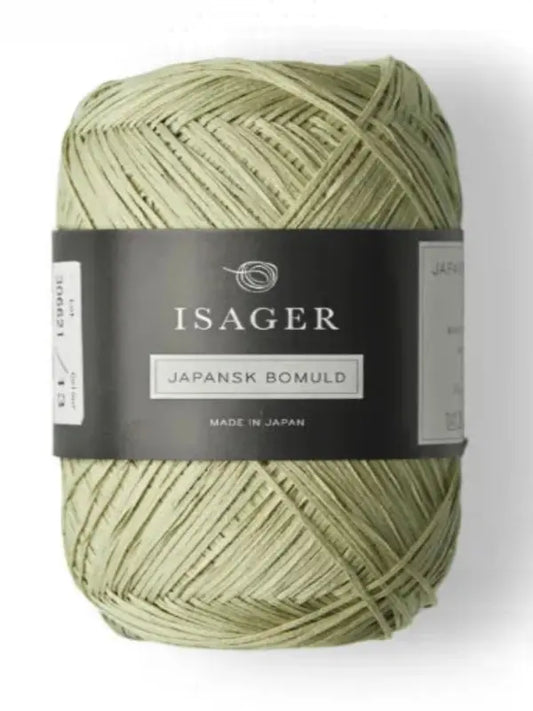 Isager japansk bomull farge 13 lys grønn