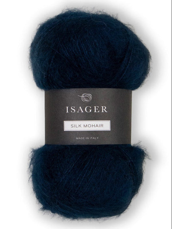 Isager silk mohair farge 101 mørk petrol