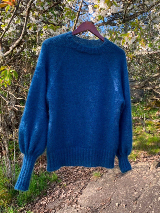 Raglangenser med puffermer, kid silk, alva, solberg spinderi