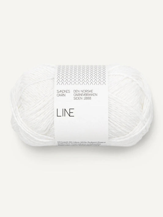 Sandnes garn Line farge 1001 true white