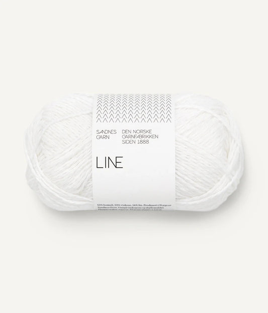 Sandnes garn Line farge 1001 true white