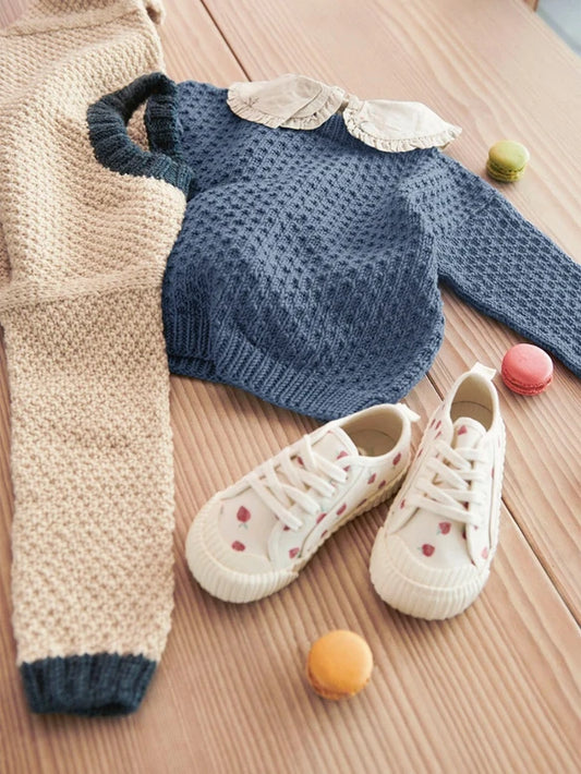 Sandnes garn - Ole genser, garnpakke, jeansblå/ kitt/ sandskjell