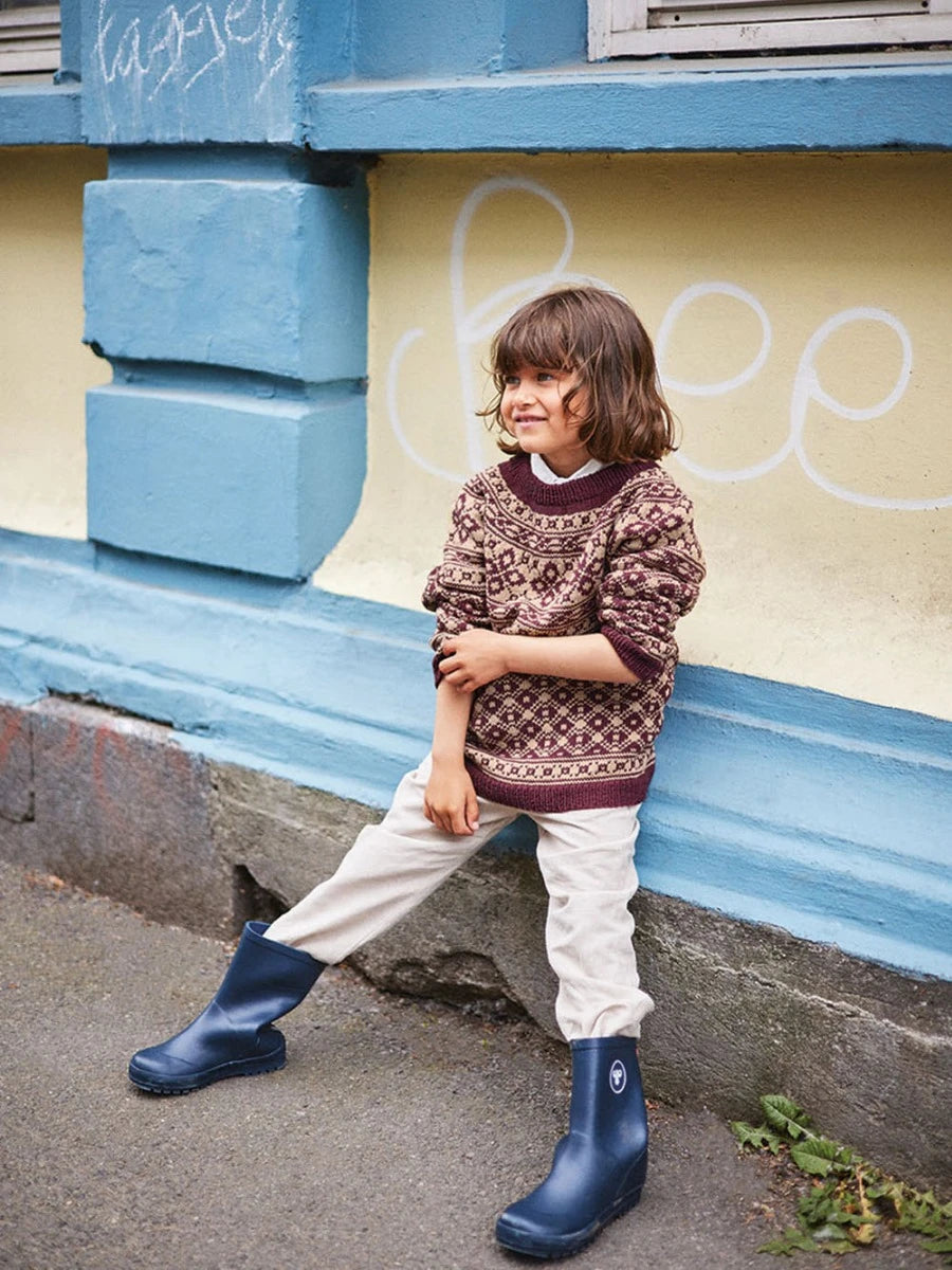 Sandnes garn, Rygja genser til barn - oppskrift, PDF