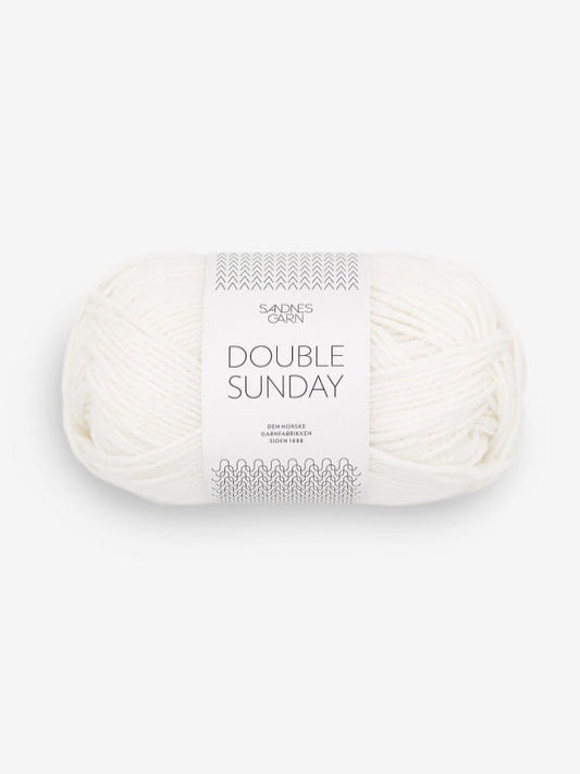 Sandnes Garn Double Sunday True White 1001 Hvit