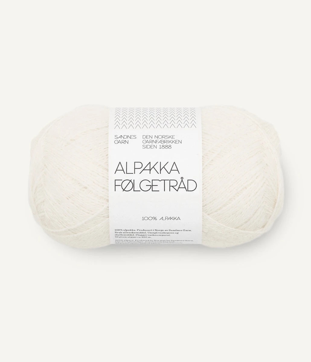Sandnes Garn Alpakka følgetråd white 1002