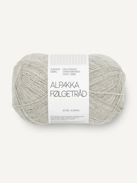 Alpakka Følgetråd Light Grey Melange 1032