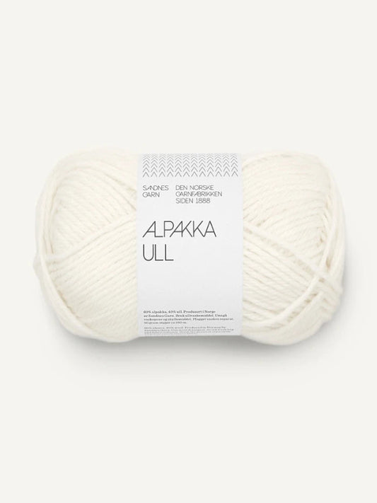 Alpakka Ull White 1002