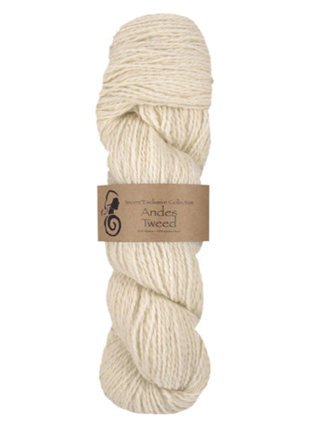 Andes tweed, farge hvit 200, viking garn