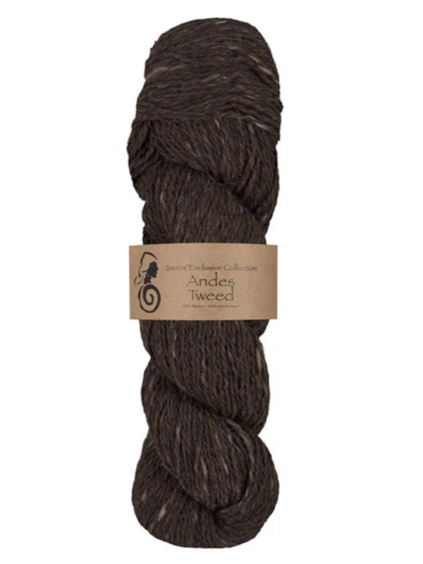Andes tweed, farge mørk brun 208, viking garn