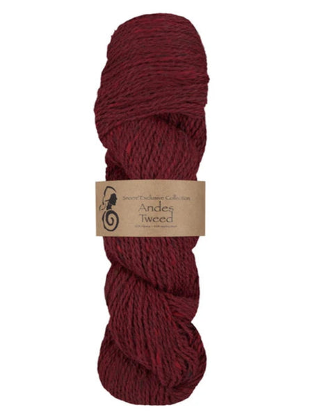 Andes tweed, farge mørk rød 255, viking garn