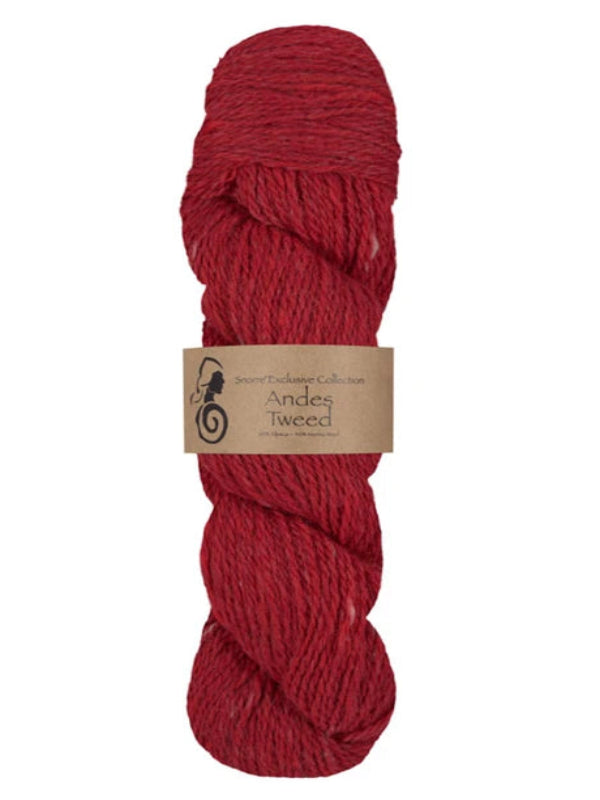 Andes tweed, farge rød 250, viking garn