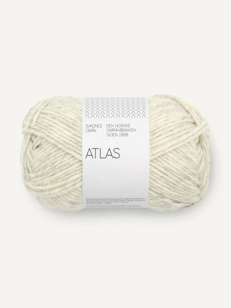 Atlas farge: 1021 lys gråmelert, Sandnes garn, norsk lamull, merino