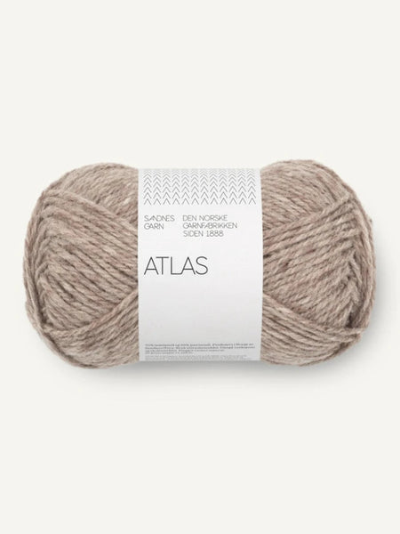 Atlas farge: 2650 gråbeige melert, Sandnes garn, norsk lamull, merino