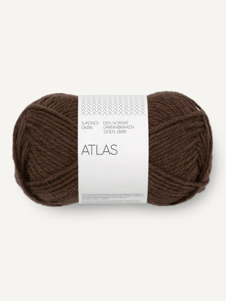 Atlas farge: 3591 brunmelert, Sandnes garn, norsk lamull, merino