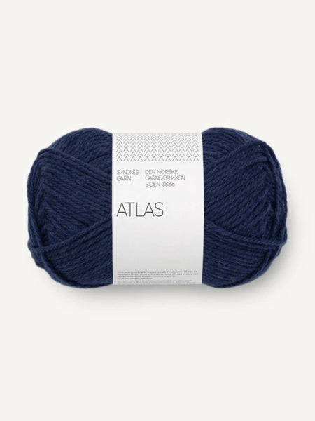 Atlas farge: 5575 marine, Sandnes garn, norsk lamull, merino