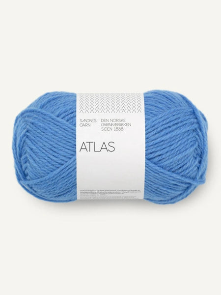 Atlas farge: 5824 provance blue, Sandnes garn, norsk lamull, merino