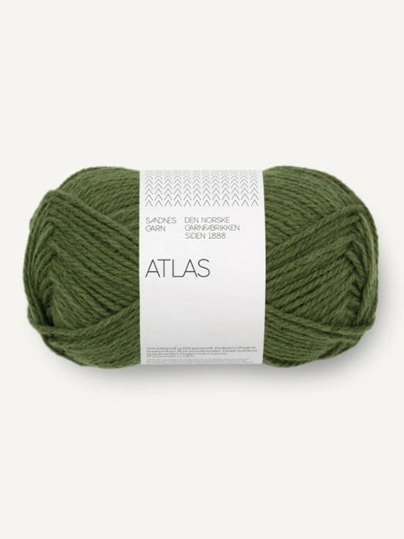 Atlas farge: 9072 mørk grønn melert, Sandnes garn, norsk lamull, merino