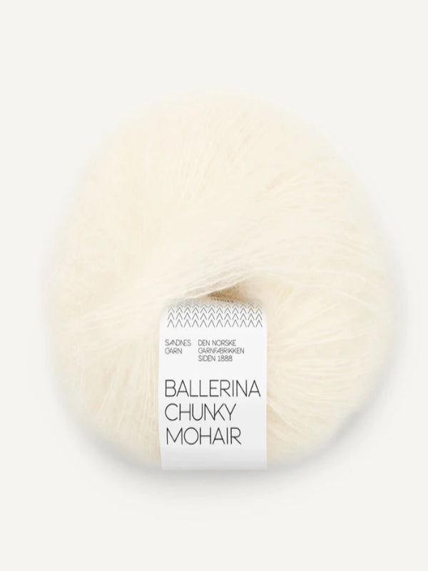 
Ballerina Chunky Mohair Natural White 1012