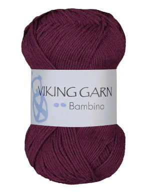 Viking garn Bambino farge 462 burgunder