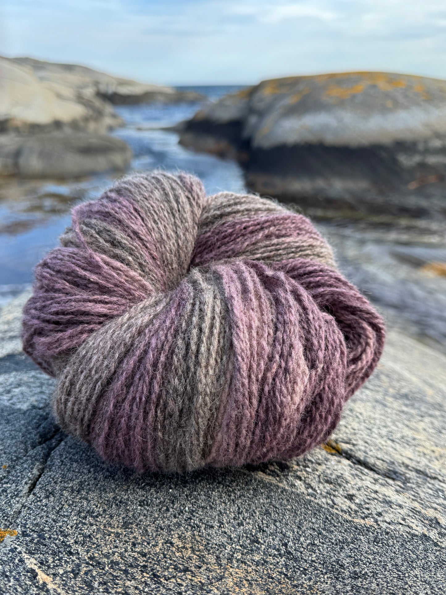 Flerfarget ull 6/2 - lilla farger