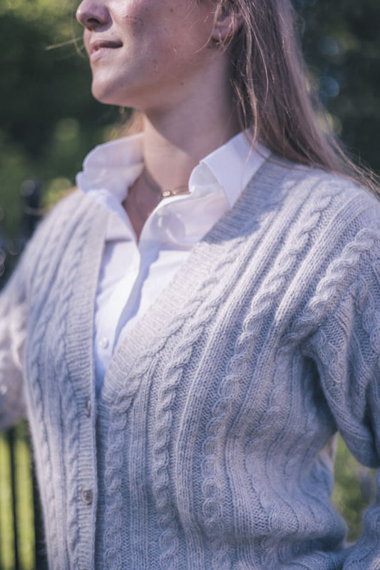 Solberg spinderi - Klassisk flettejakke - oppskrift