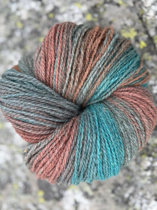 Flerfarget merinoull 6/2 dundaga wool