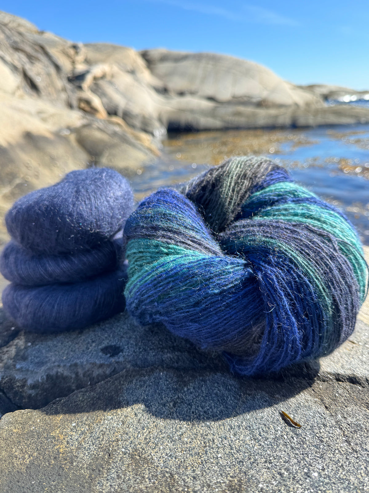 Rutas garn fargespill skjerf