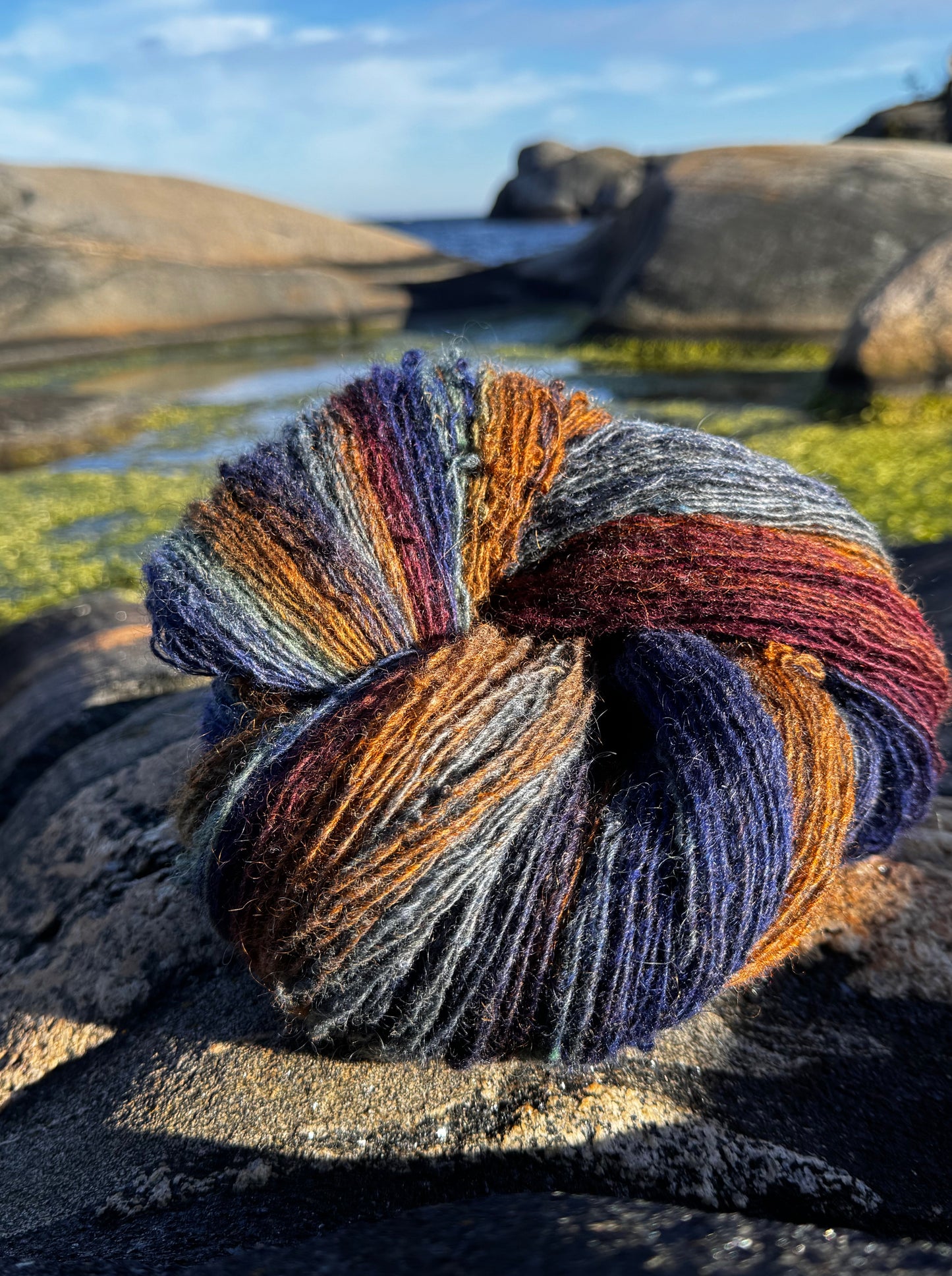 Flerfarget ullgarn