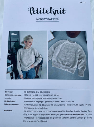 Monday sweater - oppskrift, PetiteKnit