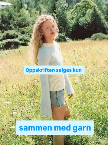 Sandnes garn - Vollan sweater med trompet ermer, oppskrift PFD