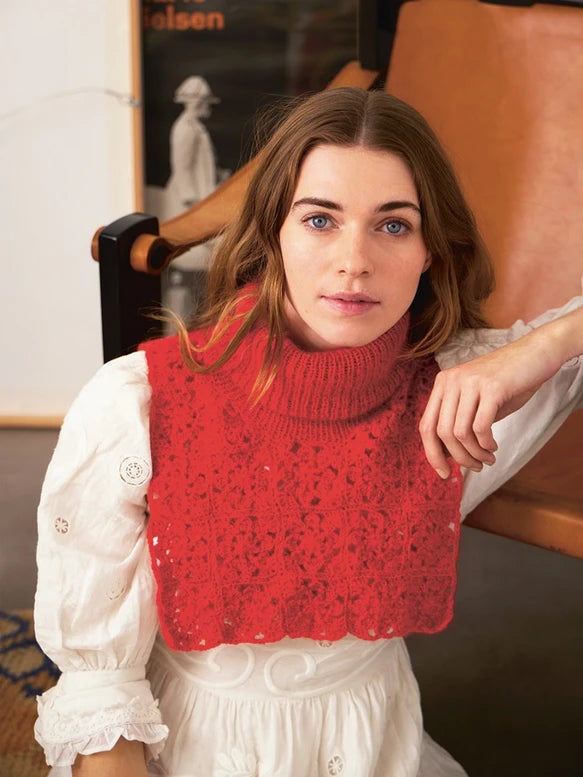 Sandnes garn - Fleur neck - garnpakke, hvit