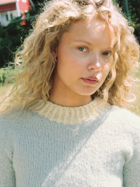 Børstet alpakka, tynn silk mohair