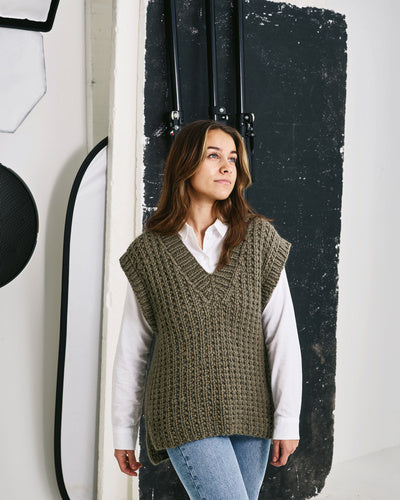 Permin - Vest med splitt, oppskrift