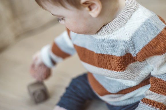 Solberg spinderi - Stripegenser til barn, oppskrift