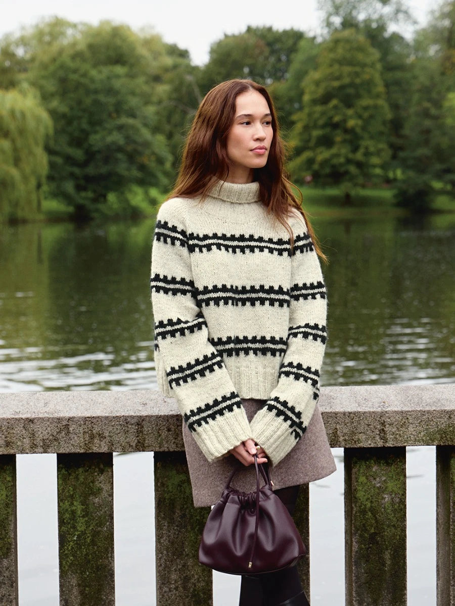 Ridge sweater, Sandnes garn, atlas og børstet alpakka