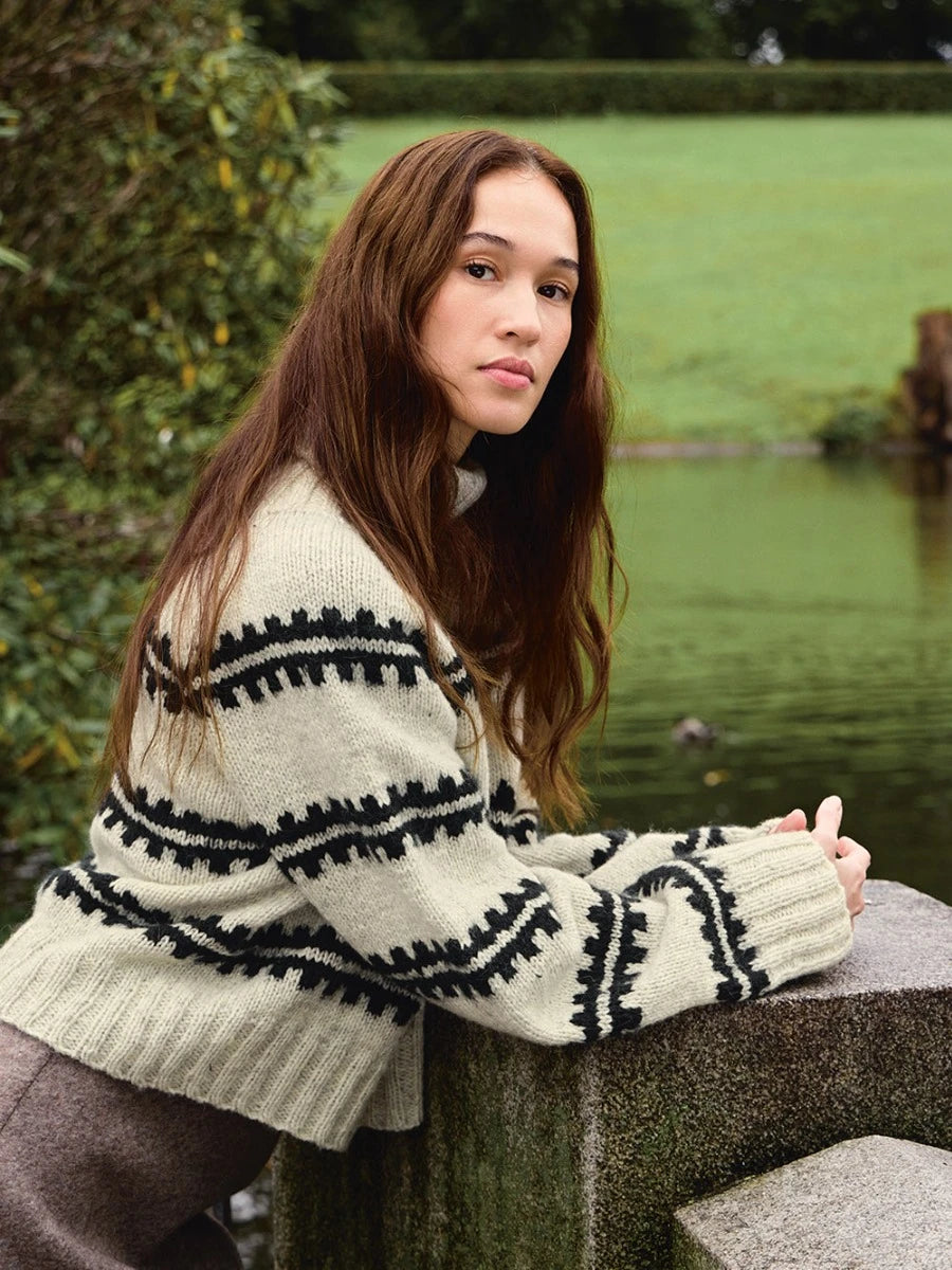 Ridge sweater, Sandnes garn, atlas og børstet alpakka
