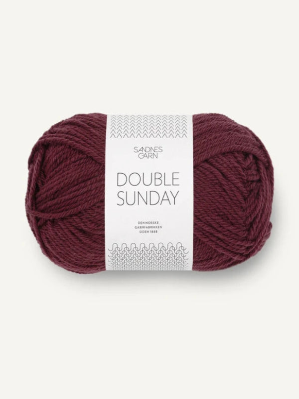 Sandnes garn, double sunday, 4372, burgunder
