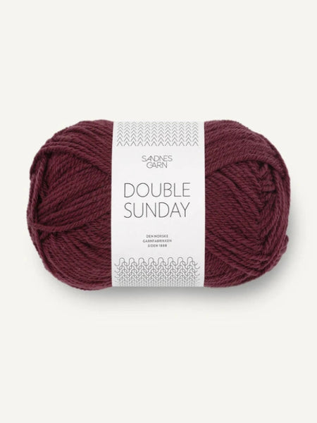 Sandnes garn, double sunday, farge 4372, burgunder