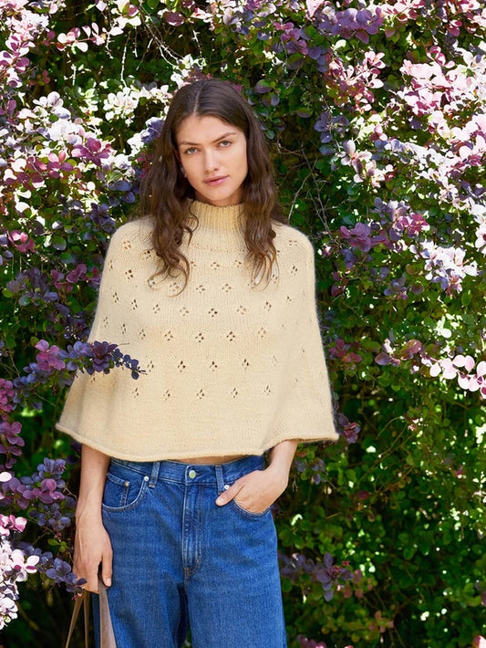 Strikkeoppskrift poncho