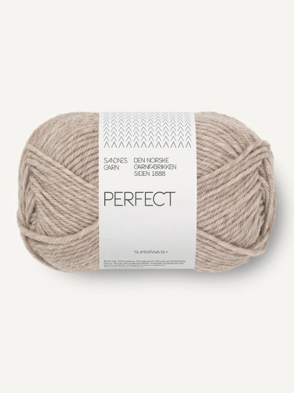 Sandnes garn Perfect farge Beige Melange 2650
