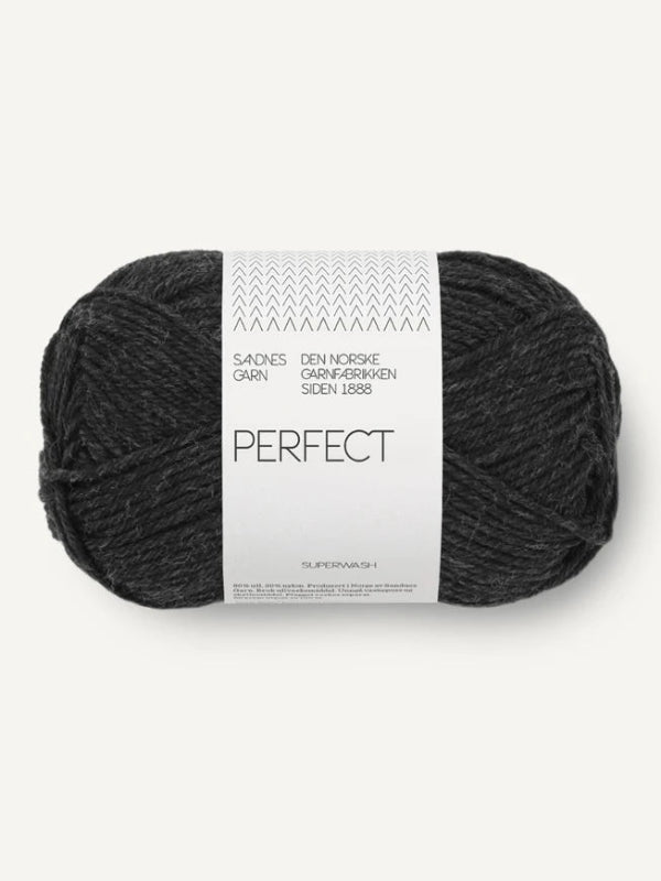 Sandnes garn Perfect farge Charcoal Melange 1088