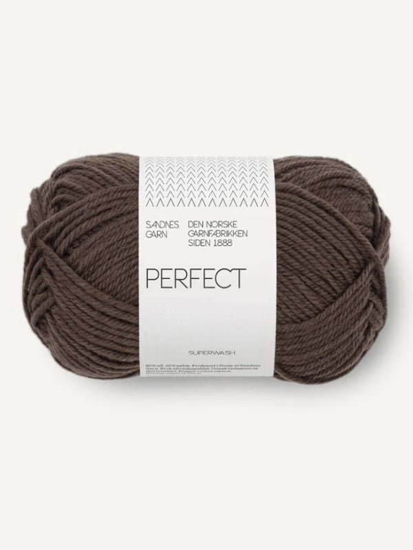 Sandnes garn Perfect farge Dark Chocolate 3880
