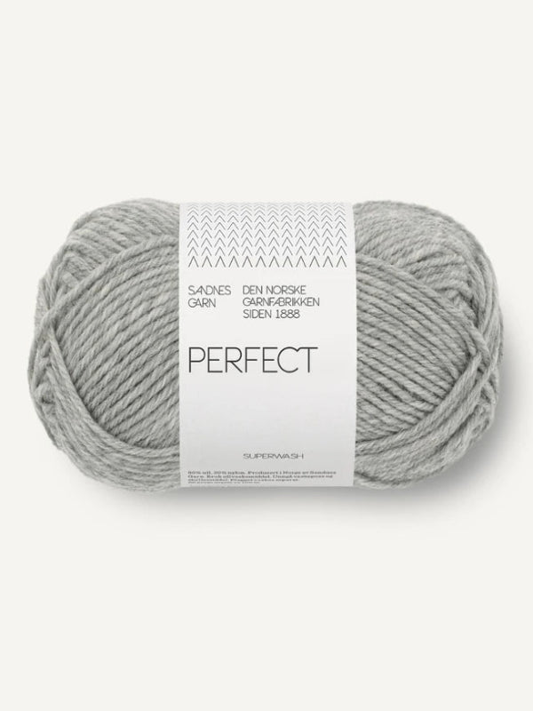 Sandnes garn Perfect farge Grey Melange 1042