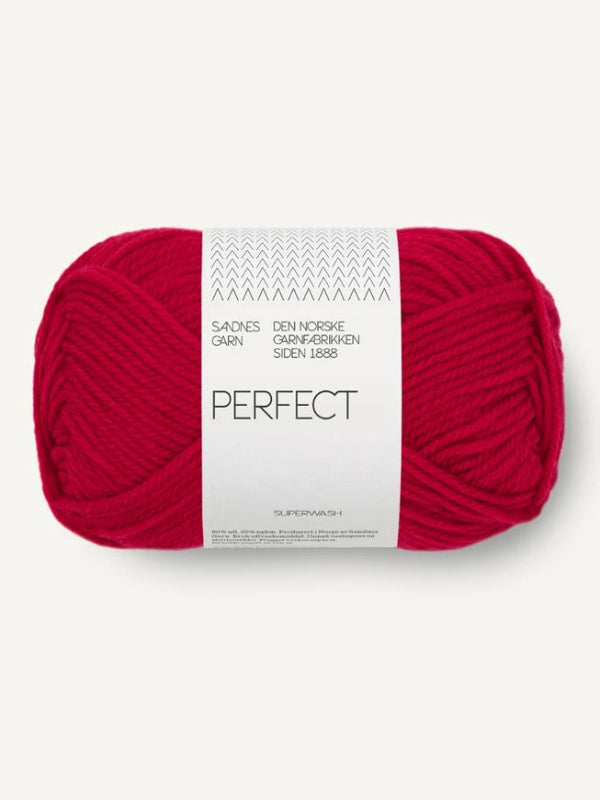 Sandnes garn Perfect farge True Red 4219