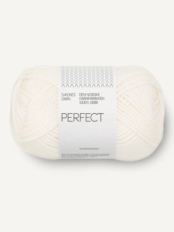 Sandnes garn Perfect farge White 1002