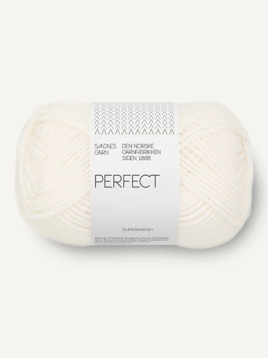 Sandnes garn Perfect farge White 1002
