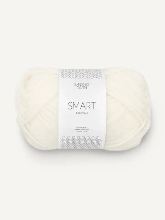 Sandnes garn Smart, farge 1001 optisk hvit