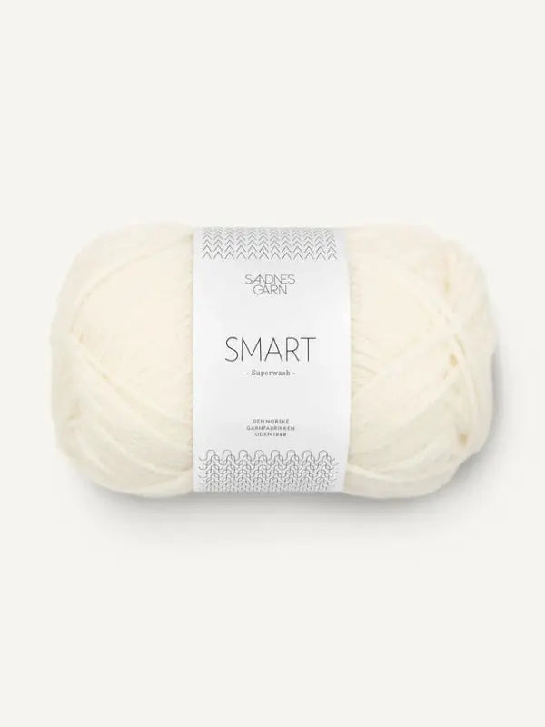 Sandnes garn Smart, farge 1002 hvit
