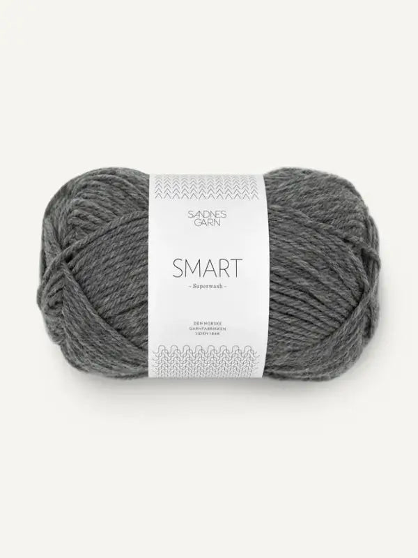 Sandnes garn Smart, farge 1053 mørk gråmelert